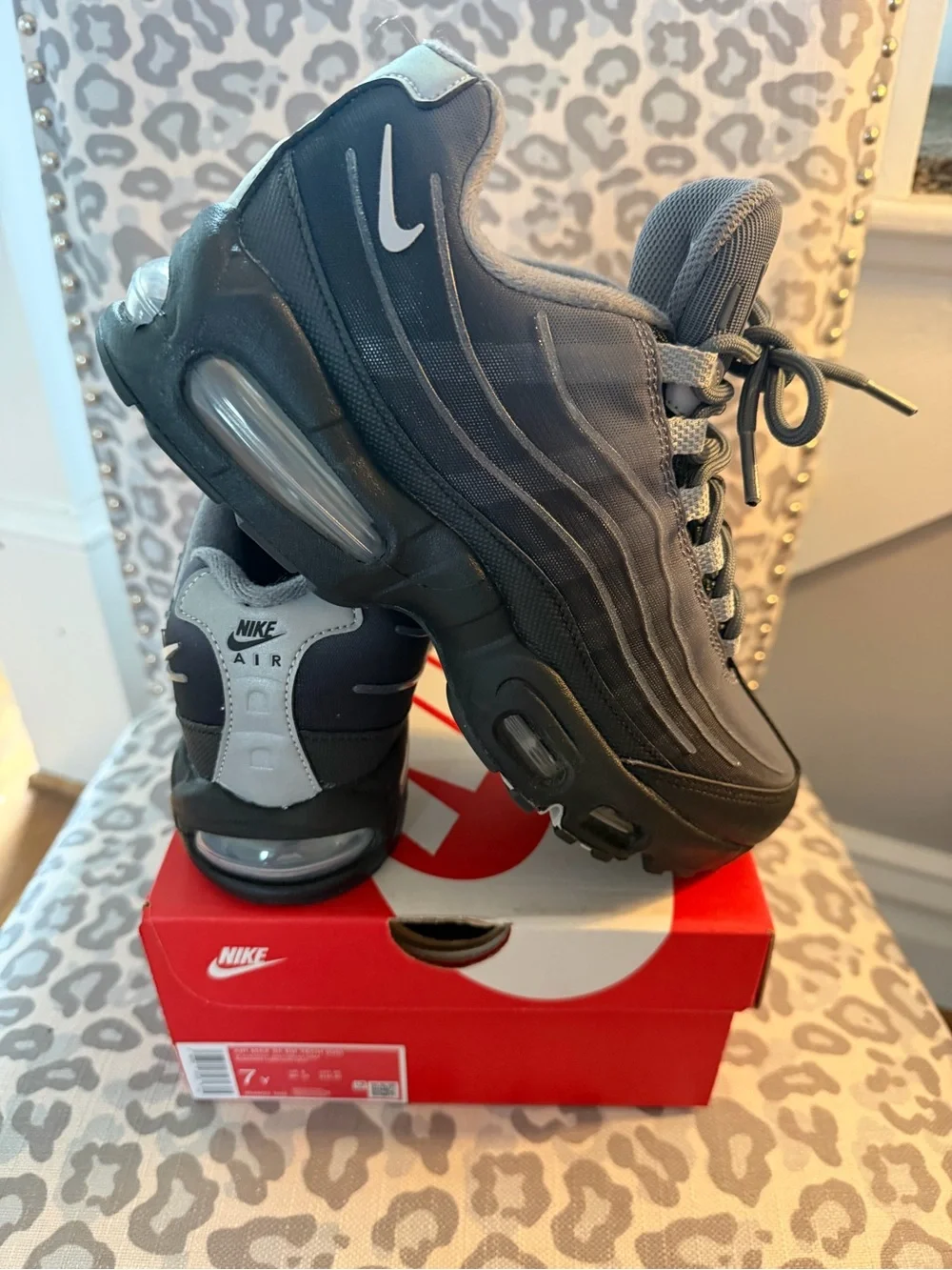 Nike Air Max 95 BB Tech (GS) Big Kids Grey/Black Sneakers